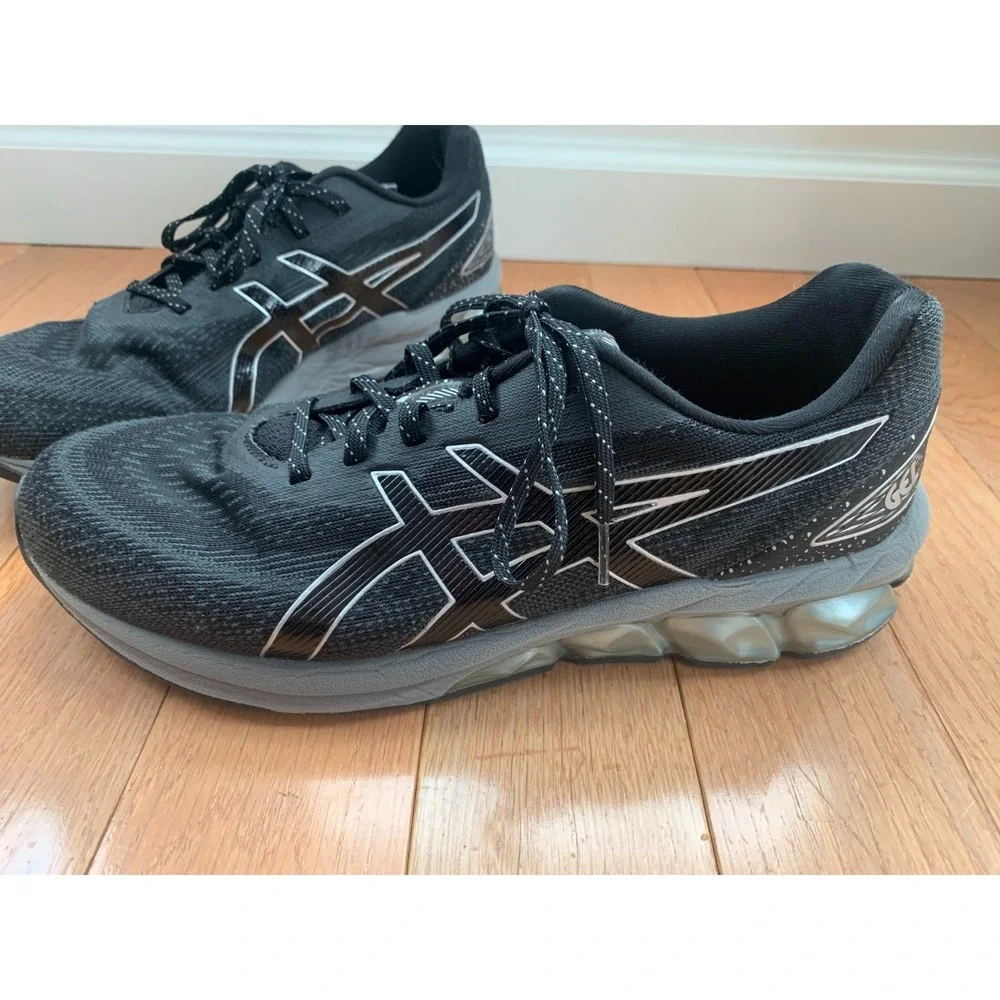 ASICS Gel Running Shoes Mens Size 11‎ Gray Black Athletic FlyteFoam 1201A631